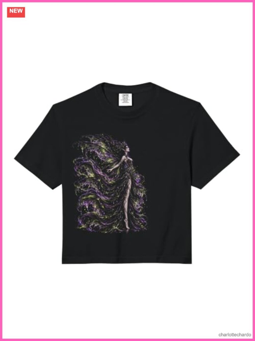 Dark Fairy Dancer Halloween Comfort Colors 100% Cotton Crop Top